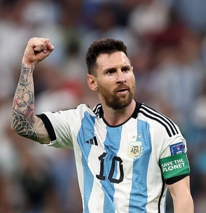 Lionel Messi avec l’équipe d’Argentine à la Coupe du monde 2022