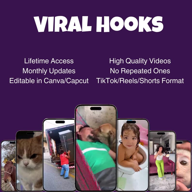 1000+ Ready to use Viral Video Hooks (Instant lifetime access within 30 seconds) with Reselling rights. – Image 2