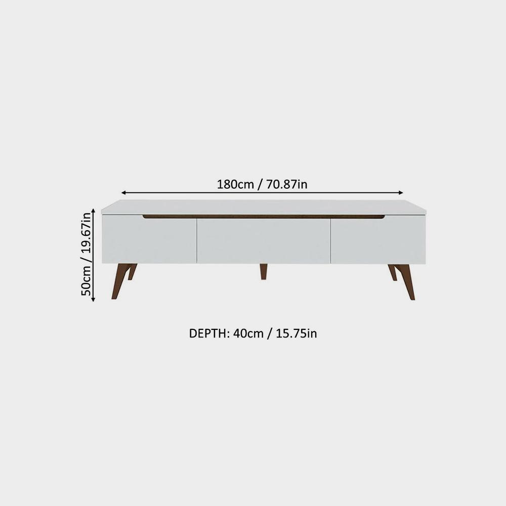 MADESA TV Stand with 2 Doors 1 Drawer, for TVs up to 75 Inches and Wooden – Image 3