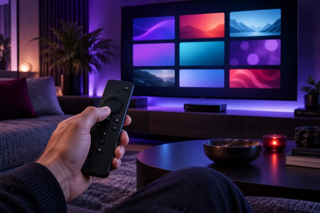 Installing a player on a TV using a remote control